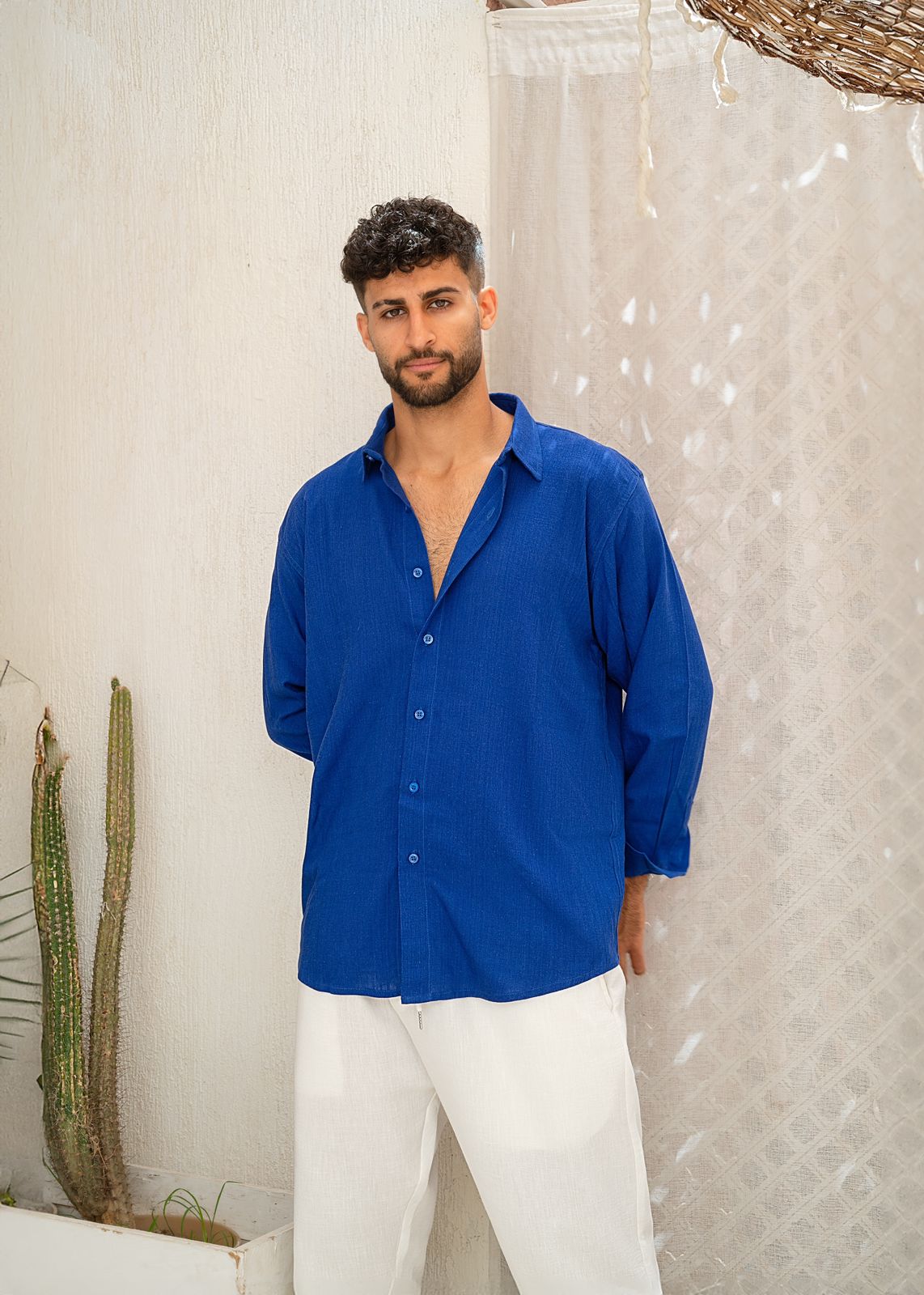 Bleu Royal Linen Shirt